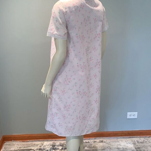 Vintage RIKKI New York Two Piece Cotton Robe and Nightgown Set Size Small - Picture 6 of 12